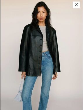 Reformation Veda Sutton Leather Jacket (NWT)